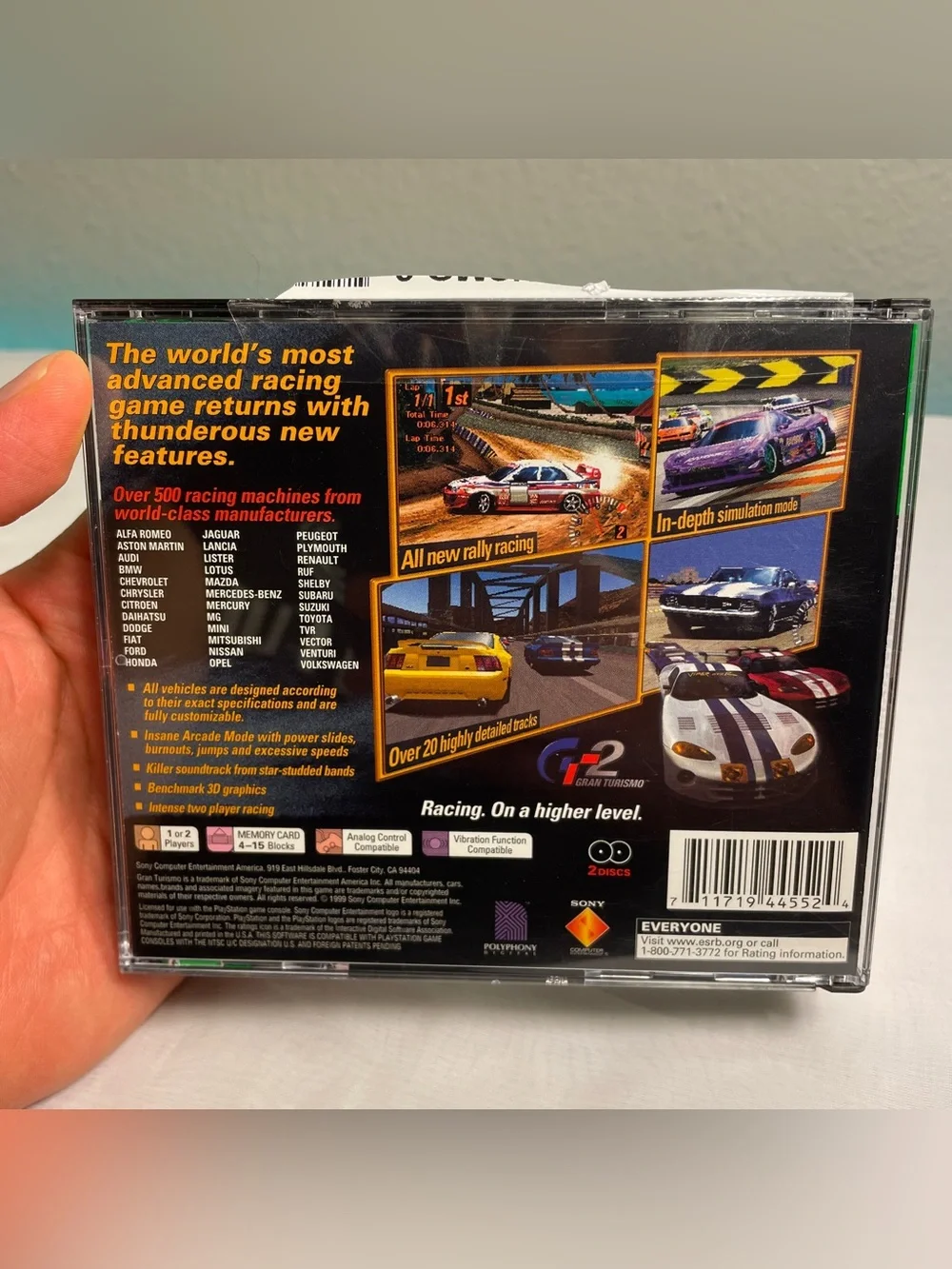 Gran Turismo 2 Greatest Hits (PS1 Sony 1999) Complete W/Manual & Tested Works
